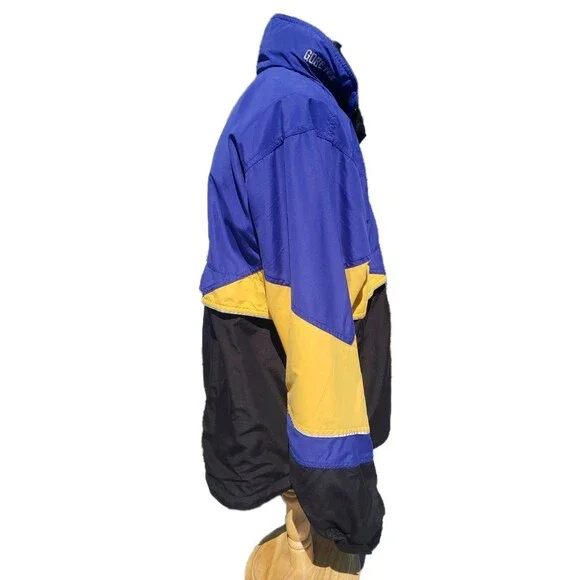 Vintage Frank Shorter Jacket Mens Large Blue Gore Tex Hooded Colorblock 90s EUC! - Picture 10 of 16